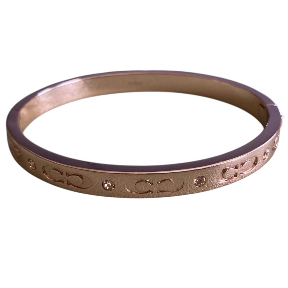 Coach Gold Bracelet with Embossed Logo